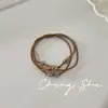 Goma para el pelo estilo coreano, banda para el pelo, goma elástica para el pelo de mujeres japonesas y coreanas, ins Mori, simple, con pedrería, cristal, cuerda para el pelo con cuentas