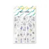 Sky Nuevos Versátiles y Hermosos Pegatinas para Uñas de Porcelana Azul y Blanca al por Mayor con Foil Dorado Textura Metálica Pegatinas Adhesivas para Uñas No Requieren Horneado