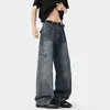 Jeans Masculino Lavado Vintage Tendência Verão 2026 - Tecido Jeans com Bolso Workwear, Aproximadamente 280g