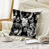 Fábrica direta de fronhas novas de Halloween transfronteiriças, decoração de quarto e sofá, fronha de linho com tema de fantasma e osso