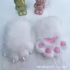 Guantes de Peluche Chirriantes con Forma de Pata de Gato Lindos para Convenciones de Anime, Accesorios de Cosplay, Guantes de Dibujos Animados, Transfronterizo