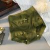 Calzones Explosivos de Lujo de Satén Seda de Hielo para Mujer Sin Costuras Cintura Alta Talla Grande Seda Entrepierna Antibacteriana Calzones para Mujer