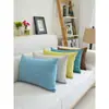 Funda de almohada de lino sintético de color sólido simple nórdico sin relleno Almohada lumbar rectangular de oficina Cojín de respaldo de sofá Gris