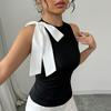 Tops Sem Mangas de Design Europeu e Americano Transfronteiriço para Mulheres, Novos Coletes da Moda de Comércio Exterior de Verão, Emagrecedores