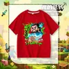 Camiseta Infantil de Manga Curta My World Steve para Meninos e Meninas, Verão, Algodão Puro, Desenho Animado, Estilosa, Casual, Manga Meia