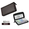Porta-Cartões com Zíper 60 Cartões Longo Grande Capacidade Porta-Múltiplos Cartões Bolsa Organizadora de Cartões Multifuncional para Homens e Mulheres
