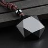Péndulo Colgante Estrella de Seis Puntas de Obsidiana Piedra de Energía Arena Azul Collar Piedra Cielo Estrellado Colgante de Cristal Joyería para Mujeres