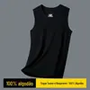 Colete Branco Masculino Algodão Puro Esportivo Algodão Ombro Largo Sem Manga Camiseta Básica tamanho plus size Camiseta Solta Sem Manga Verão