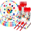 Nuevos Suministros para Fiesta Temática Celebración con Globos Decoración de Cumpleaños Diseño de Fiesta Accesorios Plato de Papel Vaso de Papel Mantel Servilleta de Papel