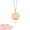 Joyería Popular Transfronteriza Collar Redondo Giratorio Llavero Colgante Personalizado de Acero Inoxidable Puede Ser Grabado Listo para la Venta