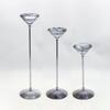 Candelabro Europeo de Copa de Vino Hierro Galvanizado Dorado Candelabro Simple Romántico Mesa de Comedor Cena a la Luz de las Velas Decoración de Boda