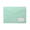 18 Bolsas para Documentos de Broche de Presión Color Macarrón de Seda, Bolsas de Plástico para Archivo de Oficina Tamaño A4 para Tarjetas de Presentación, Bolsas de Papelería para Estudiantes de Información