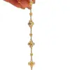 Pulsera de Trébol de Cuatro Hojas Cepillado en Oro con Incrustaciones de Diamantes de Segunda Mano, Diseño de Lujo Ligero de Gama Alta, Joyería de Mano Exquisita y de Alto Valor