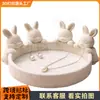 Porta-Ovos de Coelho da Páscoa Popular Impresso em 3D Bandeja de Armazenamento para Joias e Chaves Decoração para Casa e Escritório