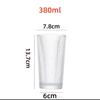 Vaso de Vidrio Simple con Rayas Verticales Estilo Ins Transfronterizo con Tapa y Tubo de Succión, Taza de Alto Valor de Color para Jugo, Leche, Café, Bebida, Vaso Frío