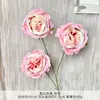 Montanha de Neve de Três Cabeças Rosa Casamento Flores Artificiais Materiais Florais para Casamento Flores Artificiais Arranjos Florais Artificiais Flores de Seda Amazon Comércio Exterior Transfronteiriço