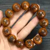 Pulsera de Madera de Azufaifo Natural Recolectada a Mano Sin Rayos, con Colgante de Vajra, Cuentas Budistas Estilo Chino para Hombre