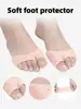 Protectores de dedos de silicona con separación, protectores para puntas de ballet, cubrezapatos, almohadillas de silicona para el antepié, plantillas, plantillas antiabrasión para los dedos
