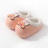 Bonitas zapatillas de algodón para niños, unisex, cálidas y forradas de felpa, hechas de material EVA, impermeables, con suelas extraíbles, adecuadas para padres e hijos, disponibles en tallas para niños pequeños y mayores