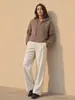 Abrigo de Lana con Capucha Otoño/Invierno 2026, Talla Pequeña Abrigo Casual de Lana por Ambos Lados para Mujer, Abrigo de Mujer CEID