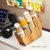 Porta-copos de papel descartável, dispensador de copos para loja de milk tea, porta-copos multifuncional para balcão de cafeteria