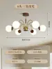 Candelabro para restaurante 6, nuevo estilo minimalista italiano, lujo ligero, sensación de alta gama, impresionante lámpara lineal larga de arte en hierro para mesa de comedor