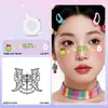 Concierto de Apoyo de la Liga Juvenil de la Era He Junlin Tatuaje Facial Pegatina Tótem de Fan Color Negro Pegatina Accesorios