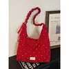 Bolso Cruzado Fresco y Sencillo Estilo Primavera, Bolso de Hombro Plegado Floral de Gran Capacidad para Mujer, Bolso Tote Estilo Coreano Estilo Perezoso