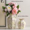 Vaso Cerâmico Azul e Branco de Porcelana Chinesa High-End Retrô para Entrada Decoração de Arranjo de Flores para Sala de Estar Ornamentos Flores Hidropônicas