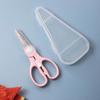 Tijeras para comida complementaria de bebé pueden cortar platos de carne tijeras de alimentos de acero inoxidable para comer fuera con niños tijeras portátiles pequeñas para bebé