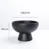 Recipiente Hidropónico No Poroso, Micro-Paisaje de Musgo Moneda de Cobre, Adorno Creativo de Cerámica, Maceta Negra para Helechos