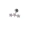 Costa de la Flor de Estrella Joyería Hensen Estilo Fresco de Verano Ear Cuff Perno para Hélice Auricular con Espiral Interno Perforación de Aleación de Titanio