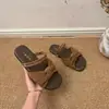 Sandalias de Verano para Mujer 2026 de Suela Plana con Tira Cruzada de Lunares, Nuevas, Retro, Casual, para Exteriores, Vacaciones, Playa, Slip-On