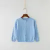 Novedad Estilo Ins Suéter de Primavera y Otoño Color Caramelo Cárdigan Color Sólido Cárdigan Pequeño Ropa Exterior para Niños Suéter de Algodón