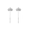 Brinco de Gancho Coroa Feminino Francês Luxo Acessível Elegante Simples Design de Nicho Versátil Brincos para o Dia a Dia para Namorada e Melhor Amiga