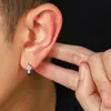 Novos brincos de zircônia estrela transfronteiriços para homens, simples e versáteis para o trabalho, brincos versáteis para mulheres, acessórios de luxo leve e de alta qualidade