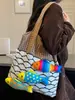 Bolso de hombro estilo coreano ins de dibujos animados, alto valor estético, único y fresco, bolso de playa para vacaciones en la costa que induce dopamina