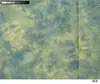 Tecido de largura estreita tingido com planta verde Verde tenro Verde tinta Pedaços cortados para patchwork DIY Tecido tingido à mão tie-dye leve