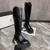 Botas de Montar a la Rodilla de Moda Estilo Primavera/Otoño 2026 Retro Británico Punta Redonda Suela Gruesa Aumentadoras de Altura Botas Largas