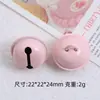 Pintura metálica colorida sino pequeno feito à mão acessórios de joia DIY chaveiro pendurar animal de estimação sino pequeno atacado
