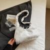 Bolsa de Mano Artística con Tirantes de Hombro Plisados Florales y Lazo de Encaje para Verano 2025, Bolso de Hombro para Viajes, Bolso Cruzado