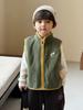 Colete de Fleece Infantil para Outono e Inverno, Colete Espesso para Meninos, Jaqueta Sem Mangas para Crianças Pequenas, Roupa de Baixo de Outono para Bebês