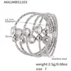 Miduoduo Super Flash 5A Anillo Abierto Forma de Serpiente Anillo de Cola Acero Inoxidable Chapado en Oro Real de 18K Joyería Simple de Moda