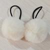 Ataduras de Pelo de Bola de Pelo de Moda al por Mayor Bolas de Pelo de Conejo Accesorios DIY Bandas para el Cabello de Pompones de Pelo Cuerdas Elásticas para el Cabello Alta Elasticidad