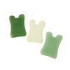 Suministro de fábrica raspador de jade artificial aventurina verde raspador con forma de corazón para cara y cuerpo raspador de vidrio DIY
