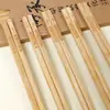 Palillos de Bambú para el Hogar 10 Pares en Caja Comerciales Redondos Antideslizantes Superiores e Inferiores Palillos Chinos Tallados Listos para Venta al por Mayor y Envío Gratis