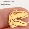 Material de Acero Inoxidable Transfronterizo Personalizado Alien Cubo de Rubik Cohete Dinosaurio Guante de Boxeo Colgante de Dibujos Animados Listo para la Venta