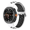 Adequado para Pulseira de Relógio Samsung Watch8 Duas Cores com Furo Redondo Watch8 Clássico Fivela Prateada Pulseira de Relógio de Silicone com Liberação Rápida