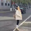 Parka de Trabajo Putian Versión Alta Etiqueta Grande Chaqueta de Plumas Varita Mágica con Capucha Cuello Grande de Piel Abrigo Largo para Hombres y Mujeres Parejas