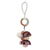 Cascabel Colgante de Concha de Fruta Natural con Borla Estilo Bosque, Sonajero de Fruta Vegetal, Colgante Artístico Hecho a Mano para Bolsa Regalo